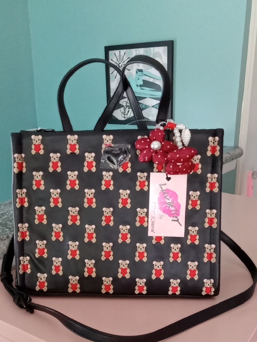 Betsey Johnson Teddy Bears Satchel NWTS